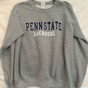 penn state lacrosse grey crewneck sweatshirt